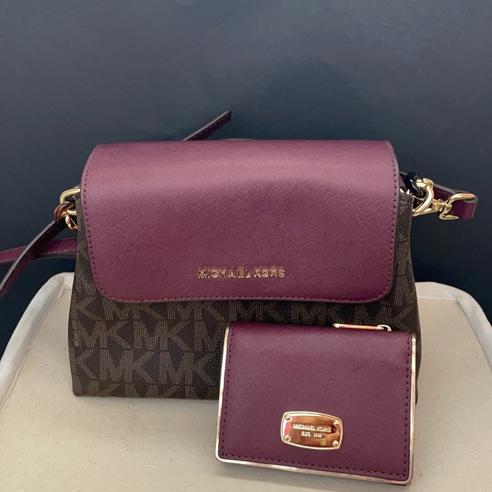 Michael Kors crossbody with matching wallet